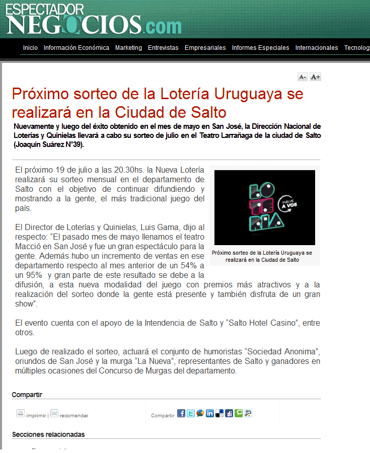 Articulo de prensa Local