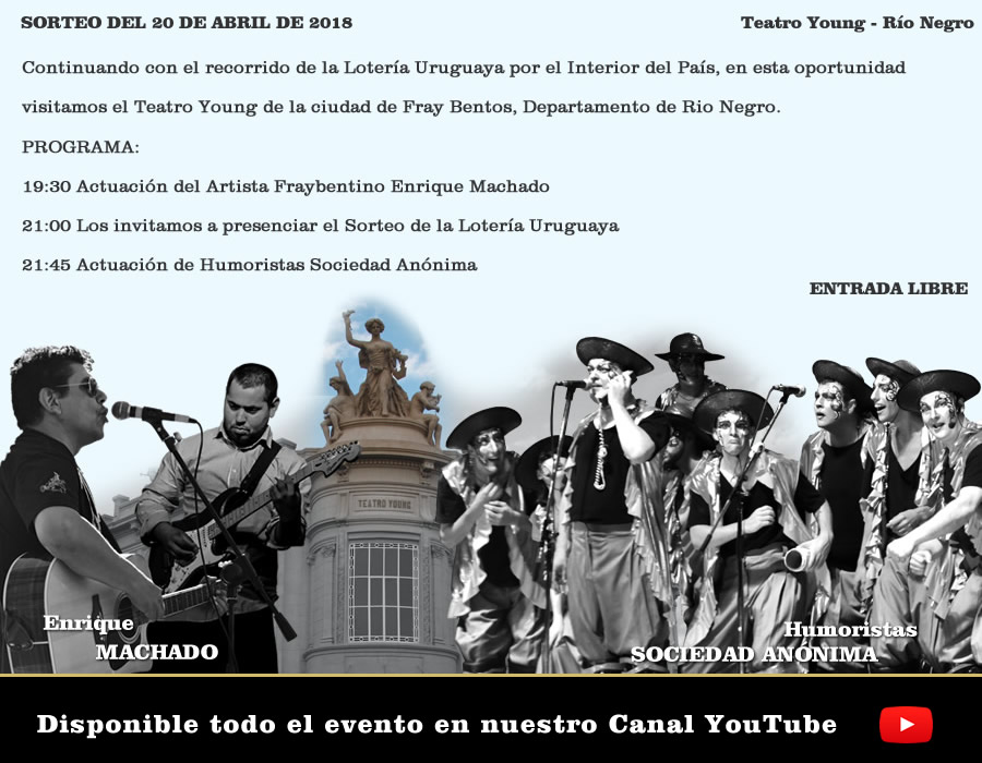 Loterias en Fray Bentos Abril 2018
