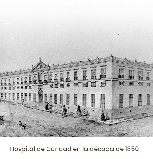 Hospital de caridad década de 1850
